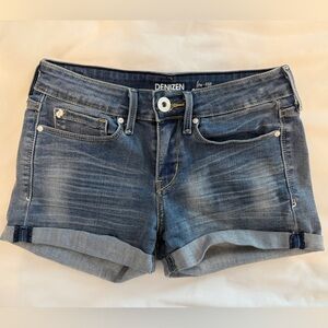 Denizen from Levi's Blue Denim Low-Rise Shortie Shorts